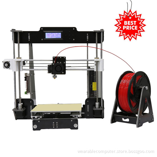 Factory price A8S Aluminum Panel Digital 3D Printer I3 with Filament